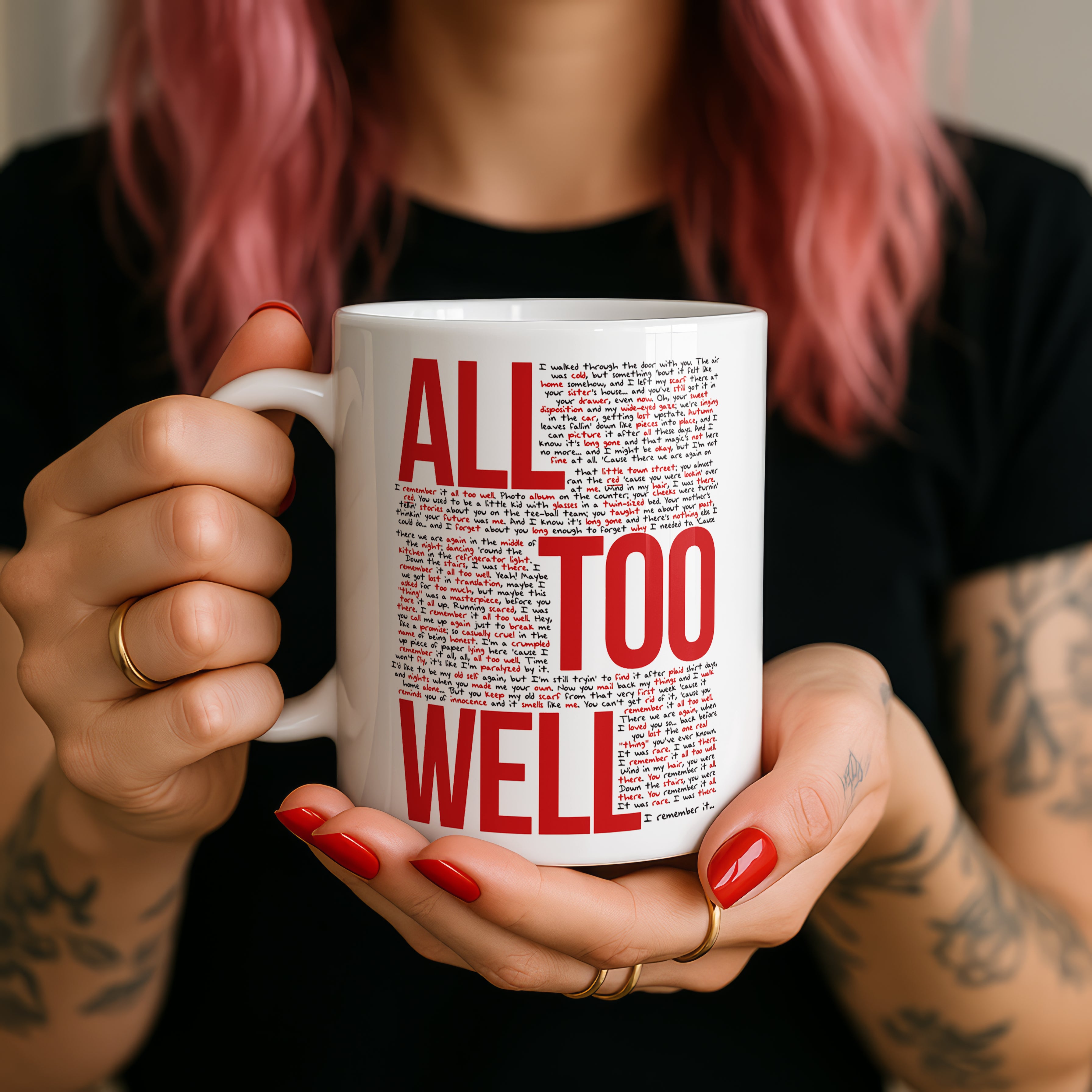 Taylor Swift “All Too Well” Lyrics Mug