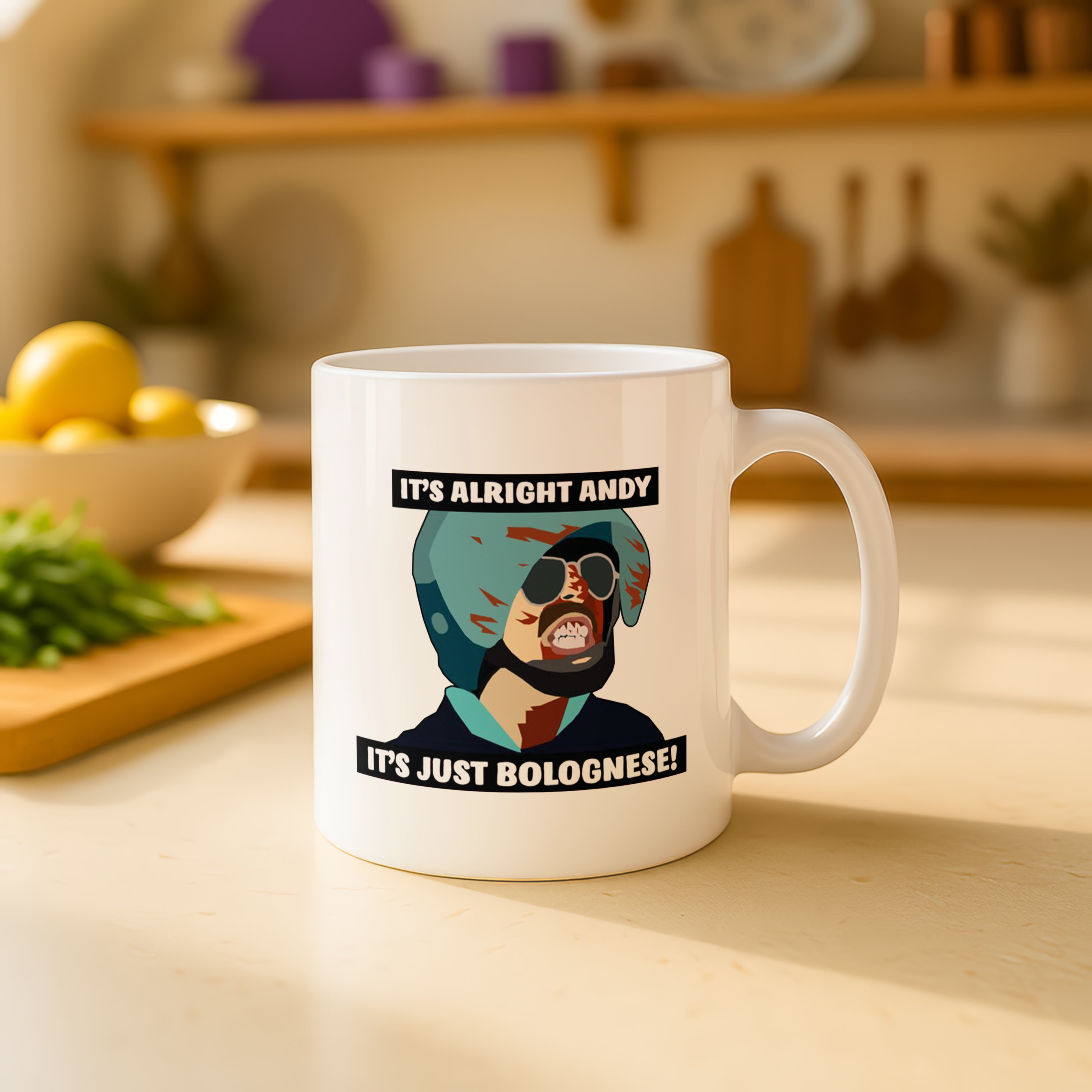 Hot Fuzz "It’s Alright Andy It’s Just Bolognese" Mug