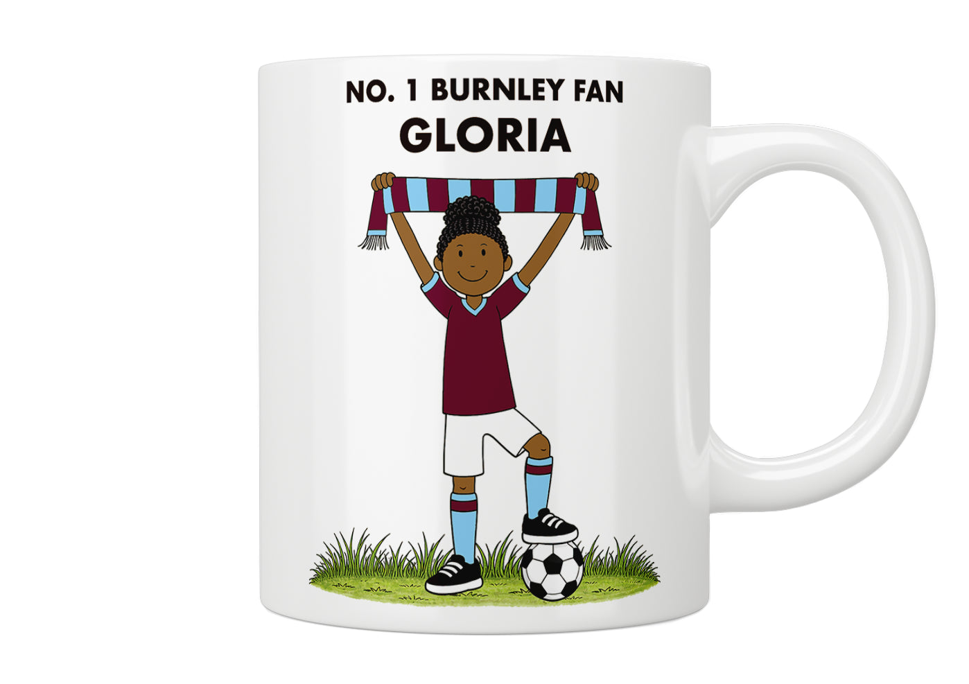 Personalised No. 1 Burnley Fan Mug