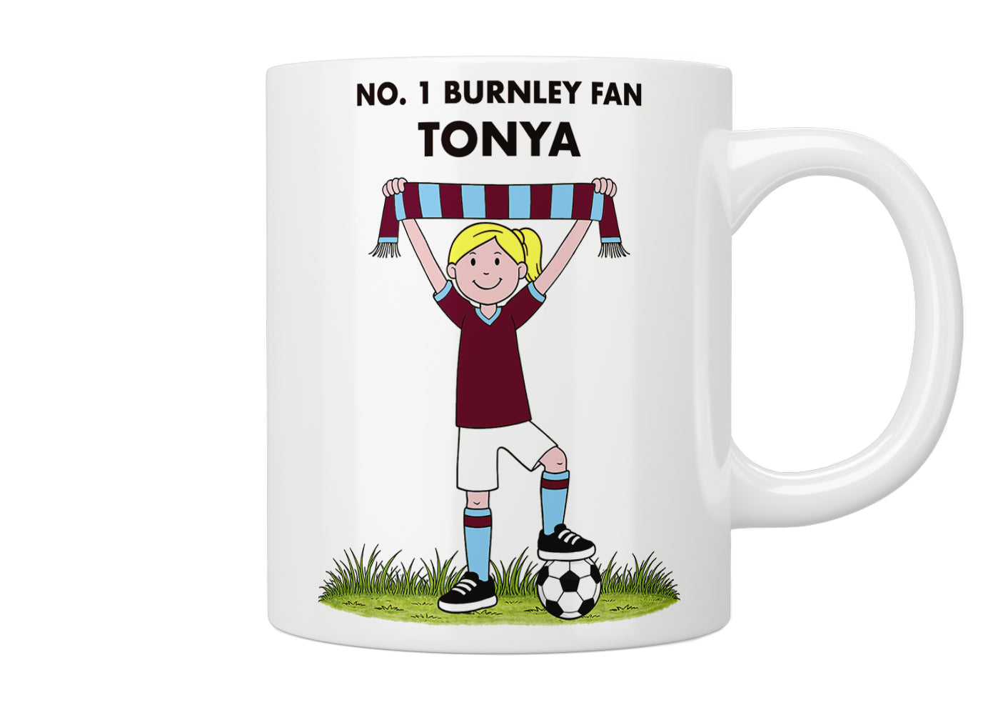 Personalised No. 1 Burnley Fan Mug
