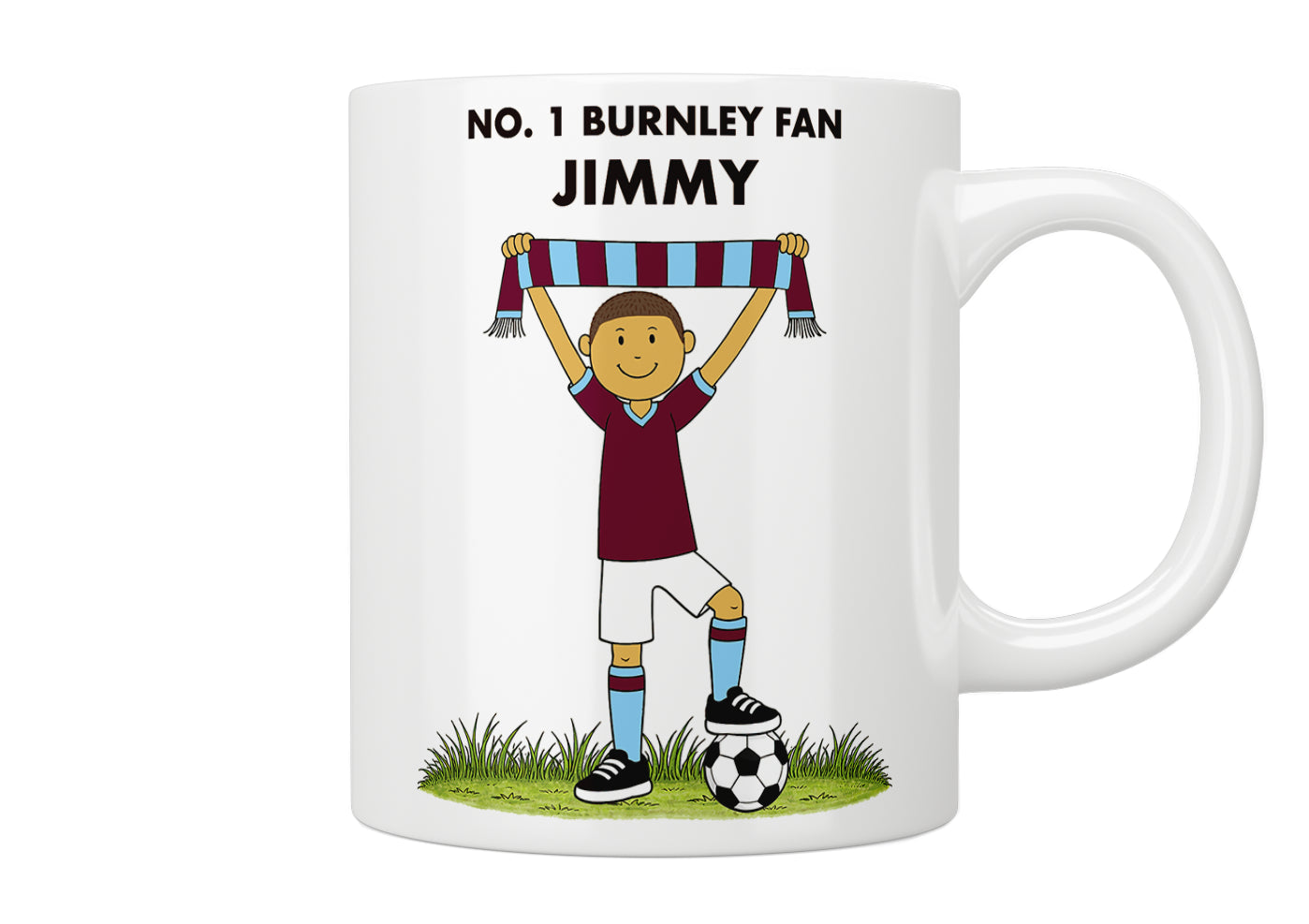 Personalised No. 1 Burnley Fan Mug