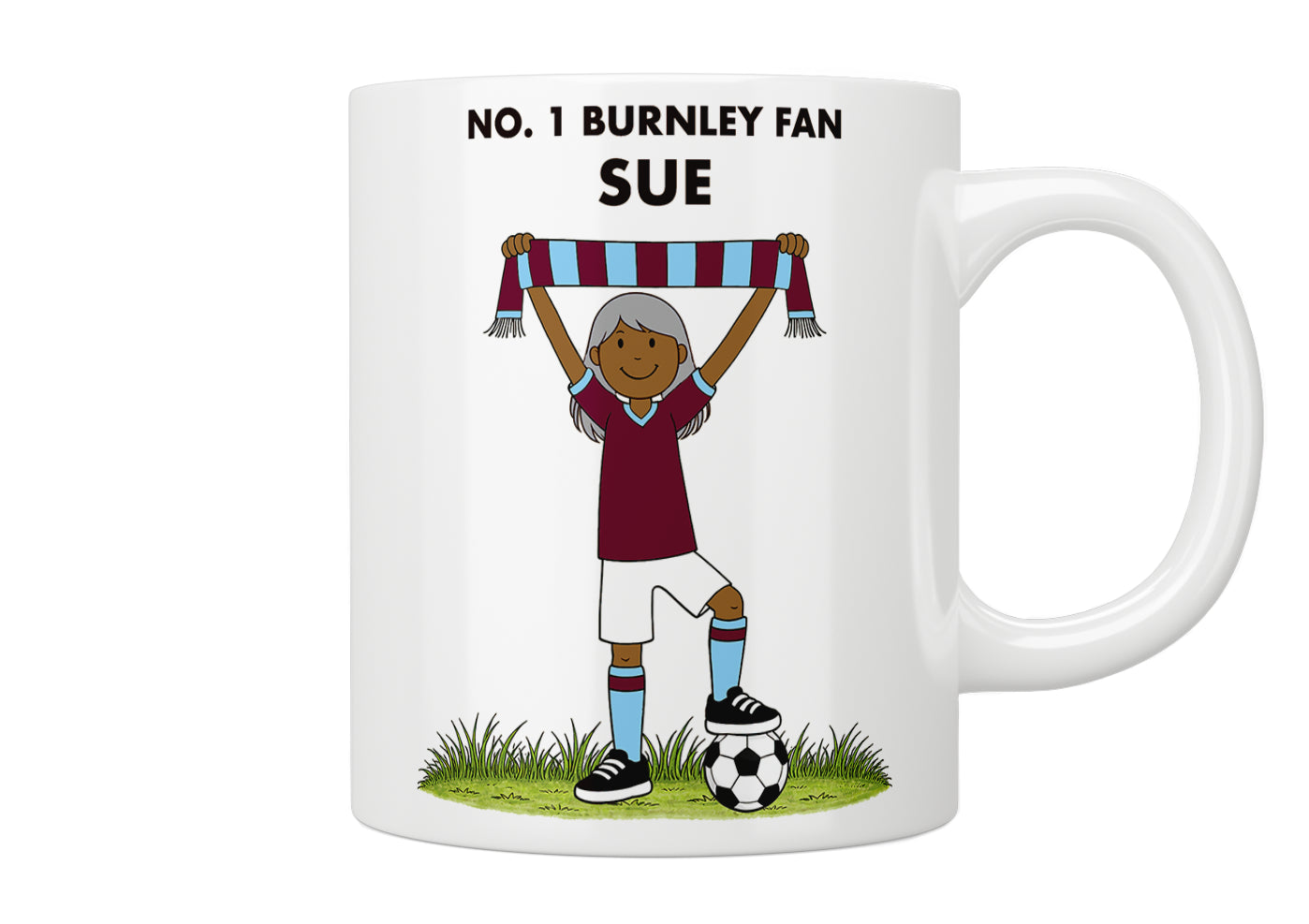 Personalised No. 1 Burnley Fan Mug