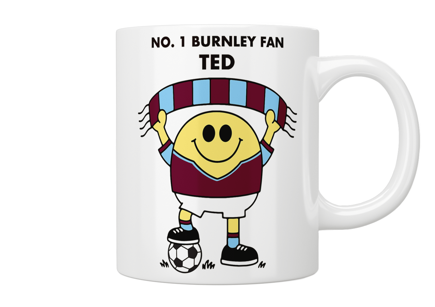Personalised No. 1 Burnley Fan Mug