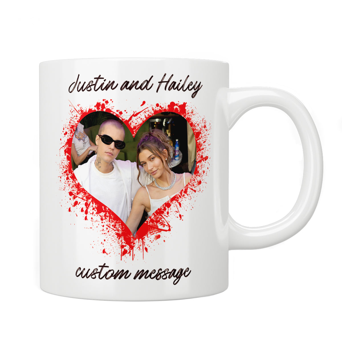 Personalised Heart Photo Mug