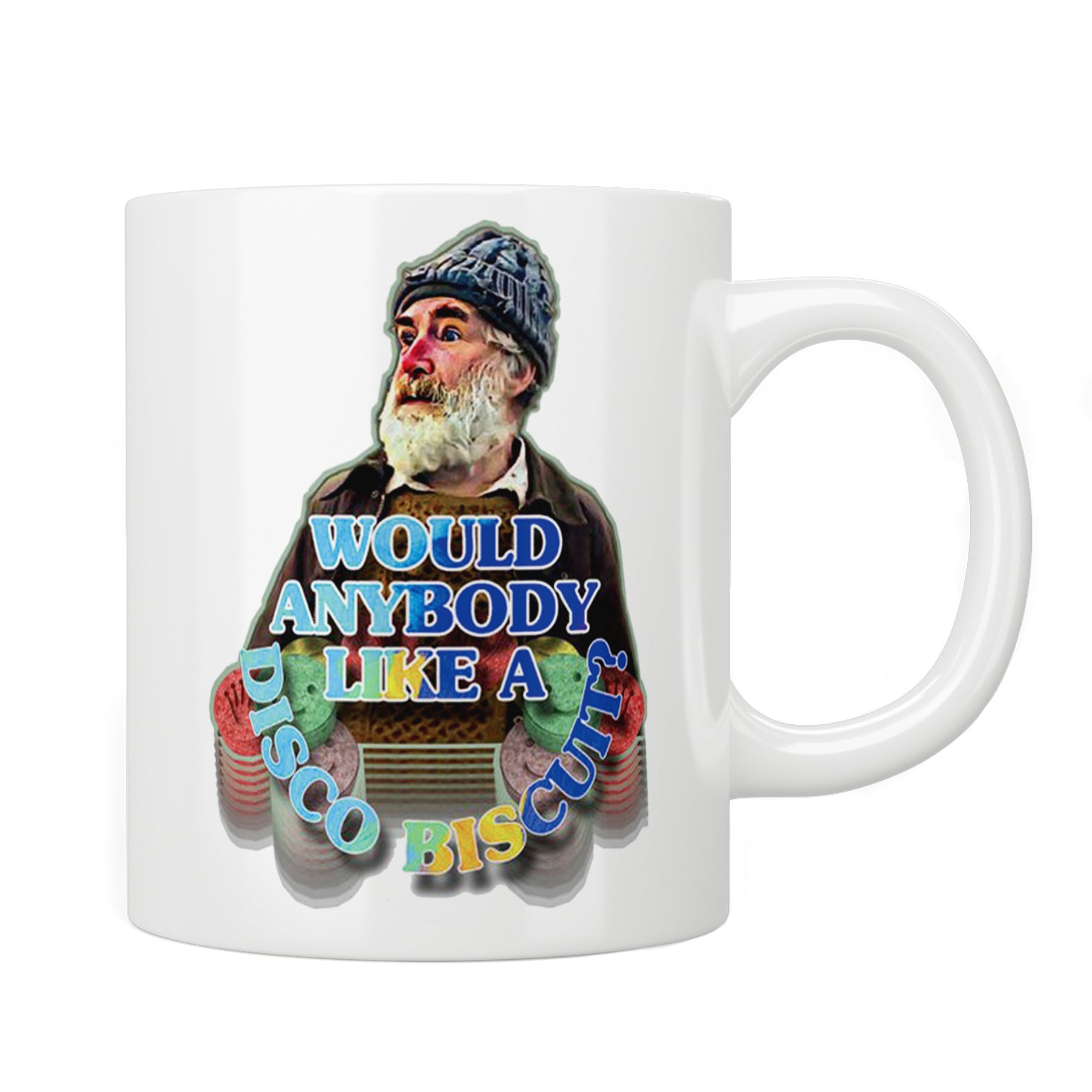 Farmer Jim “Would Anybody Like A Disco Biscuit?” Brassic Mug