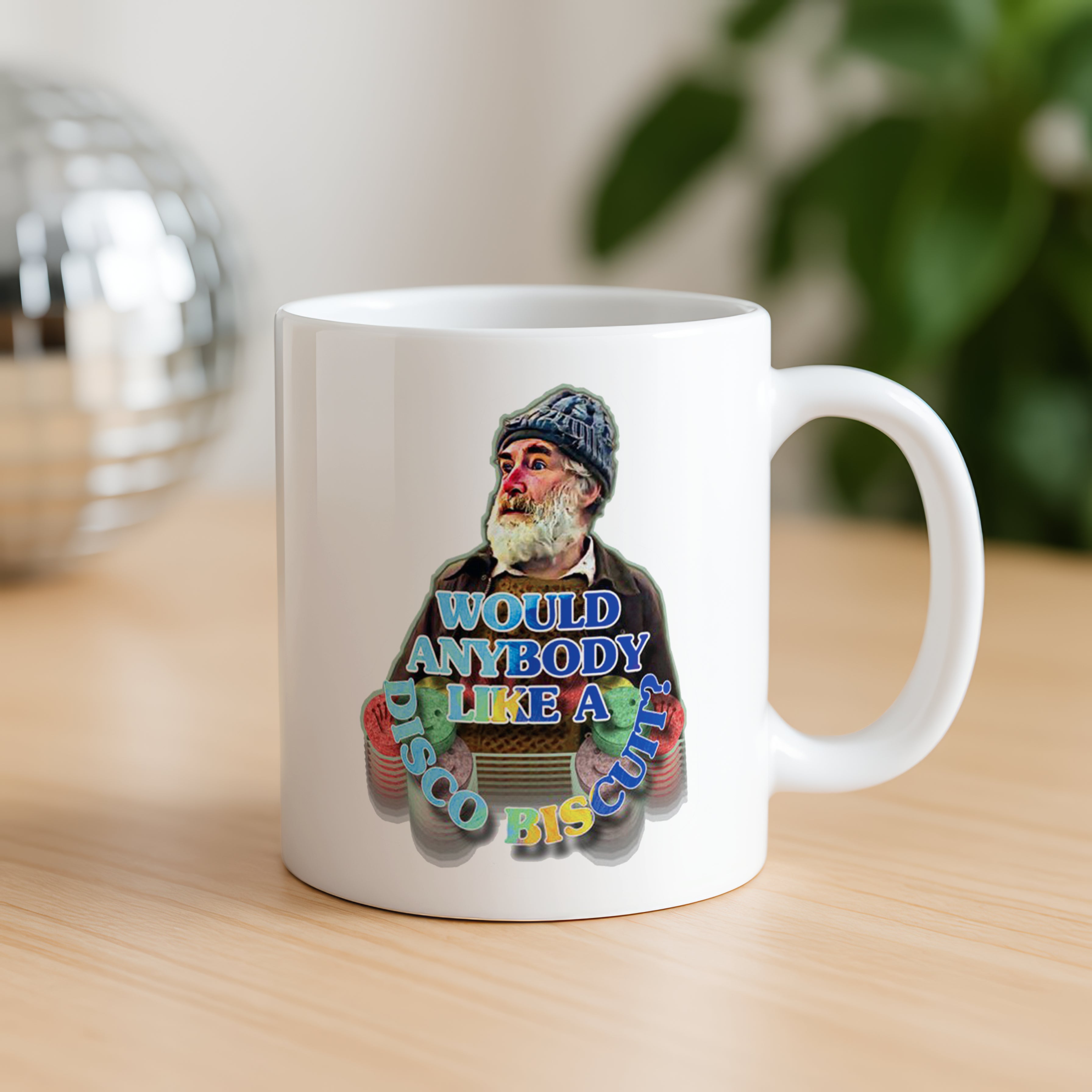 Farmer Jim “Would Anybody Like A Disco Biscuit?” Brassic Mug