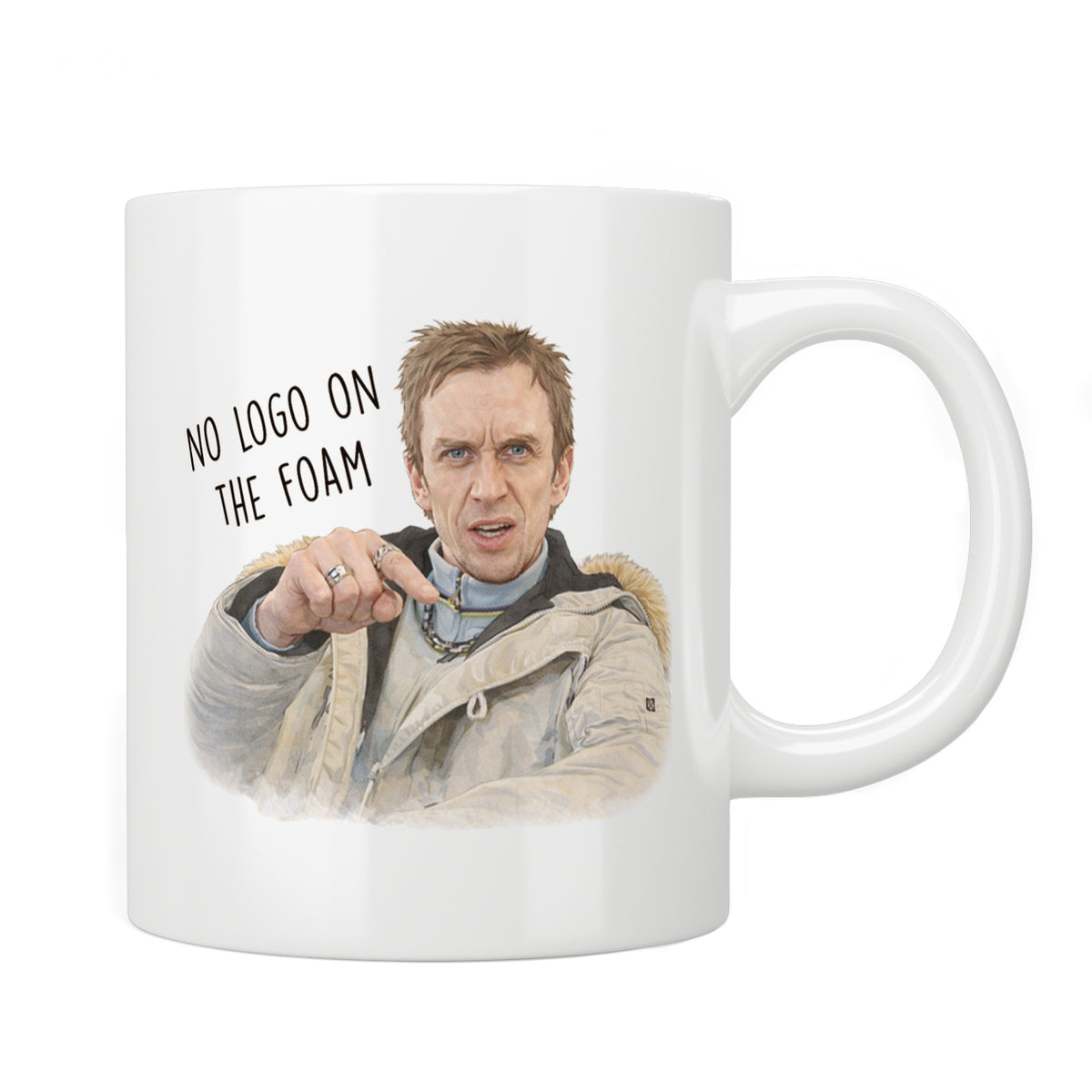 Peep Show Super Hans “No Logo On The Foam” Mug