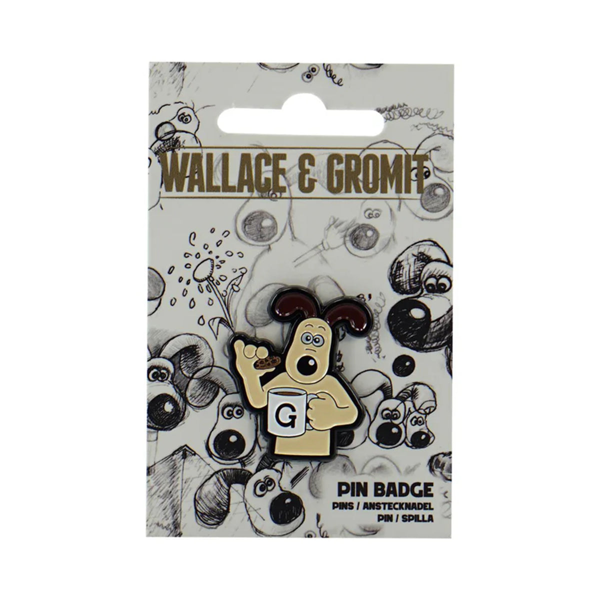 Wallace & Gromit (Gromit) Pin Badge