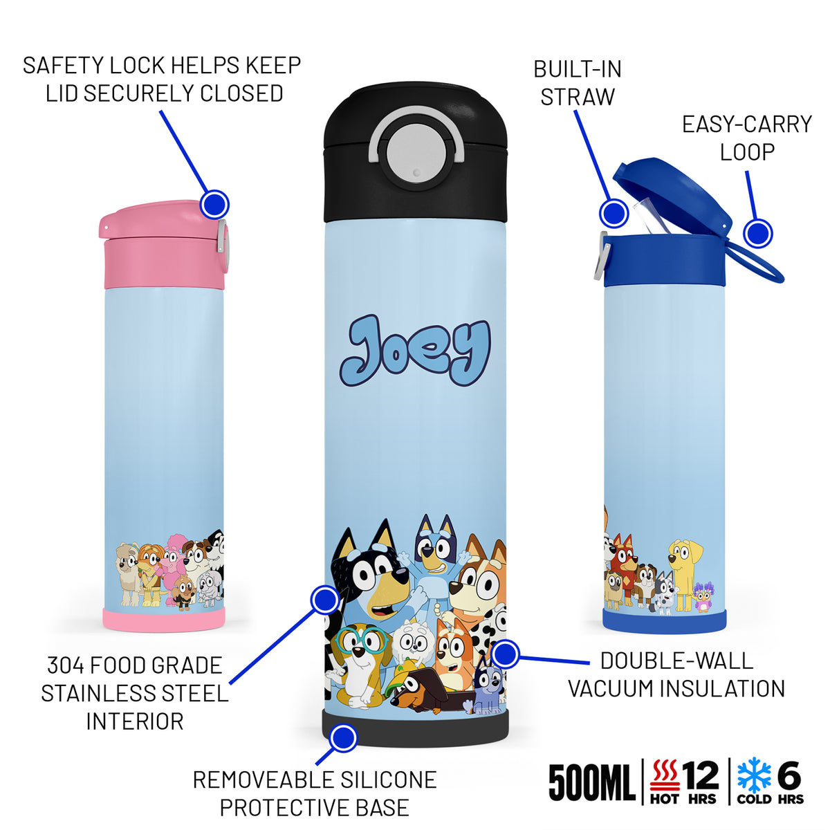 Personalised Bluey Water Bottle