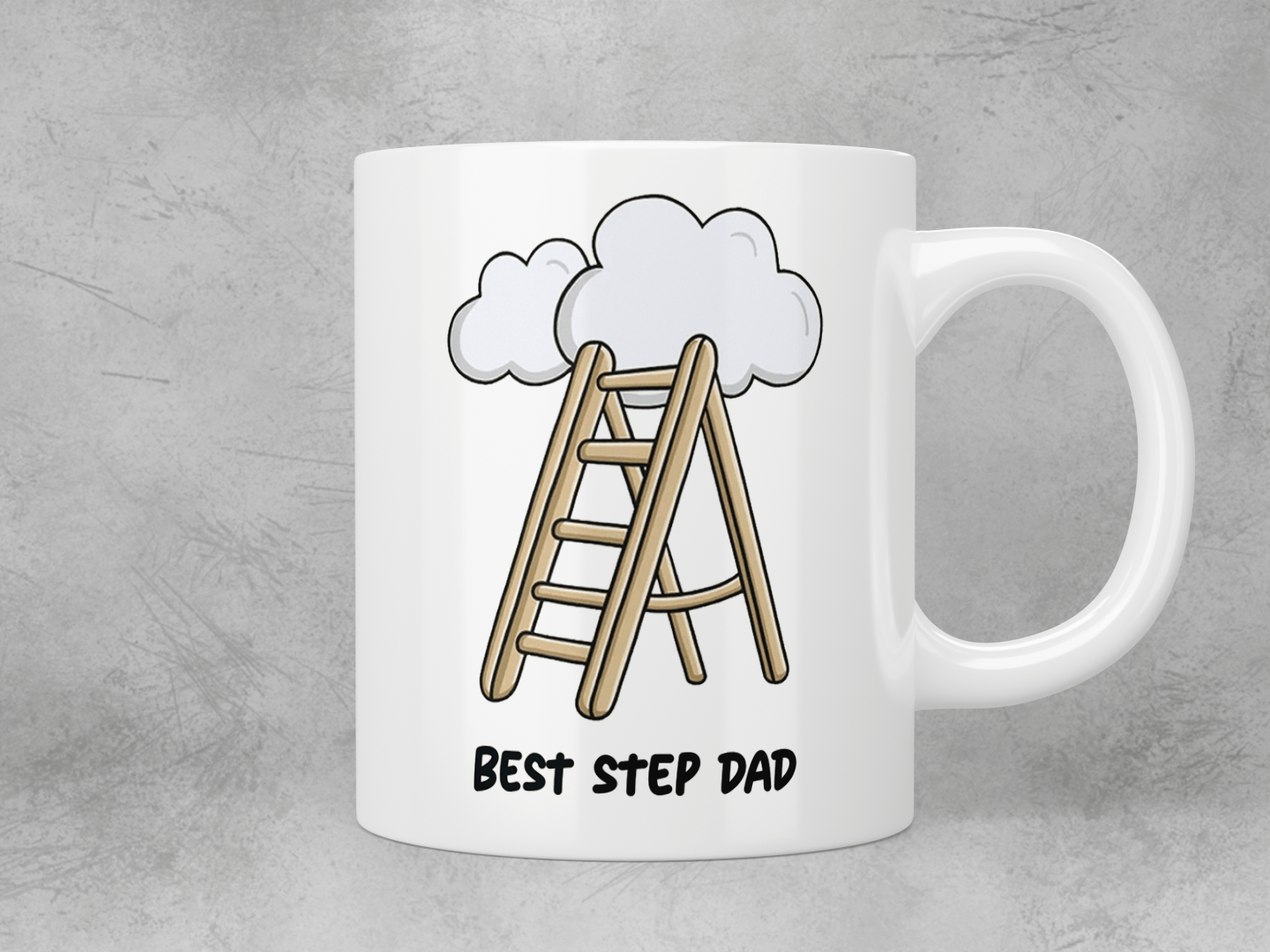 Best Step Dad ladder mug - Jazzy Giraffe Mug