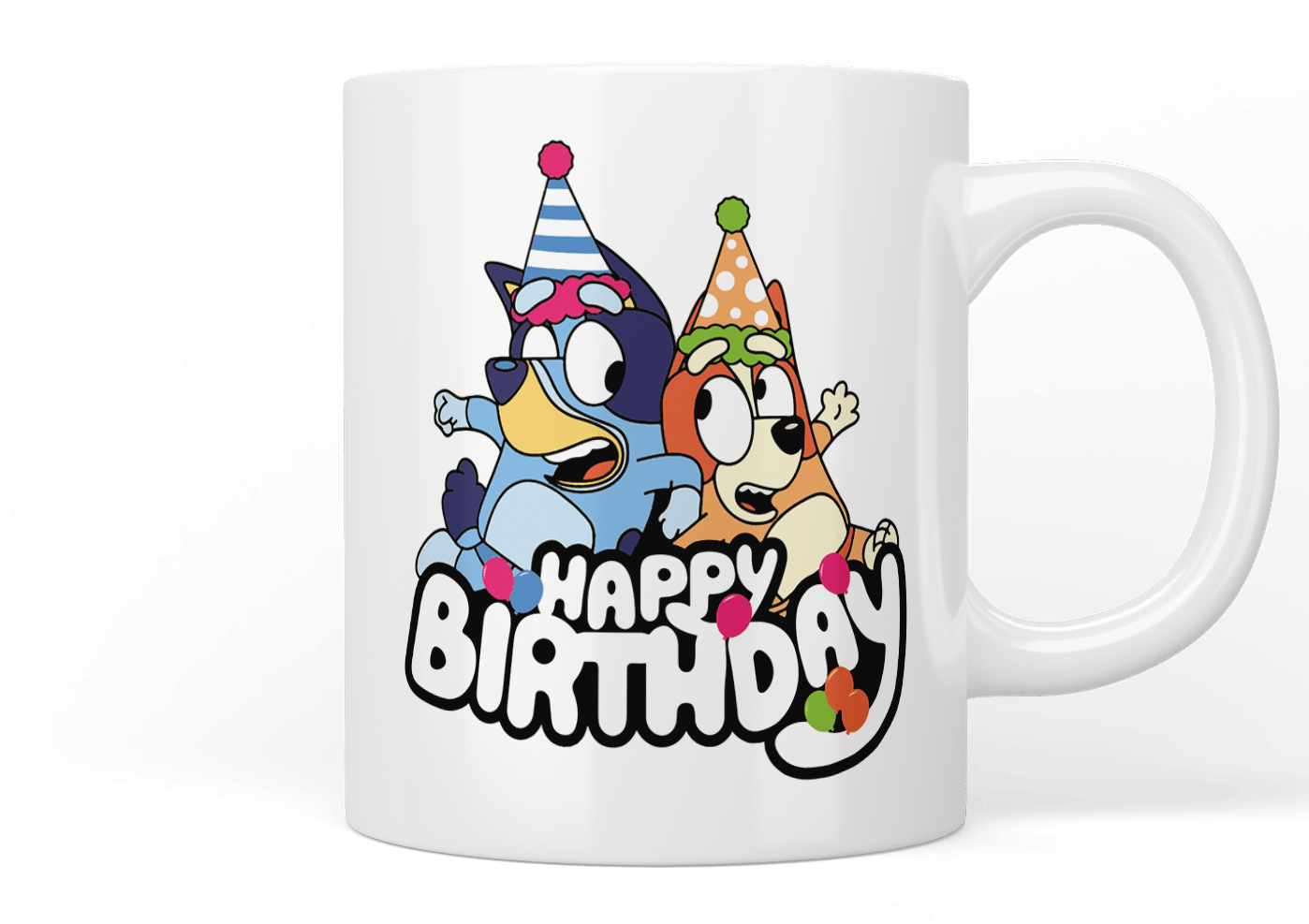 Bluey Happy Birthday mug - Jazzy Giraffe Mug
