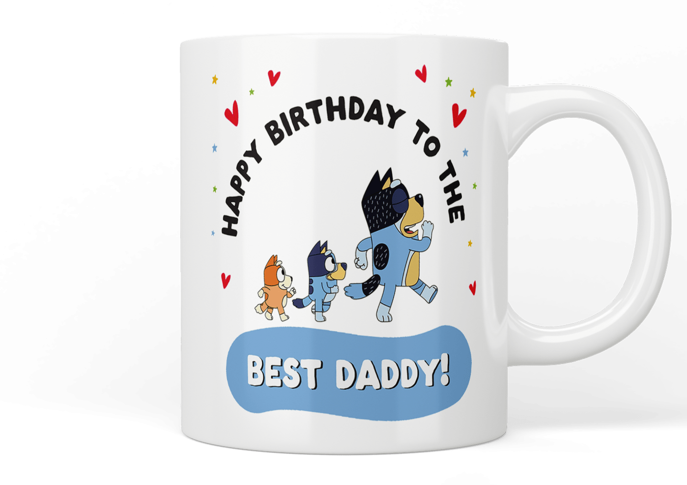 Bluey: Happy Birthday to the best Daddy! mug - Jazzy Giraffe Mug