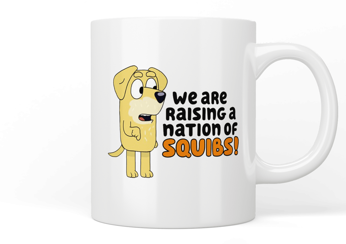 Bluey: We are raising a nation of squibs! mug - Jazzy Giraffe Mug