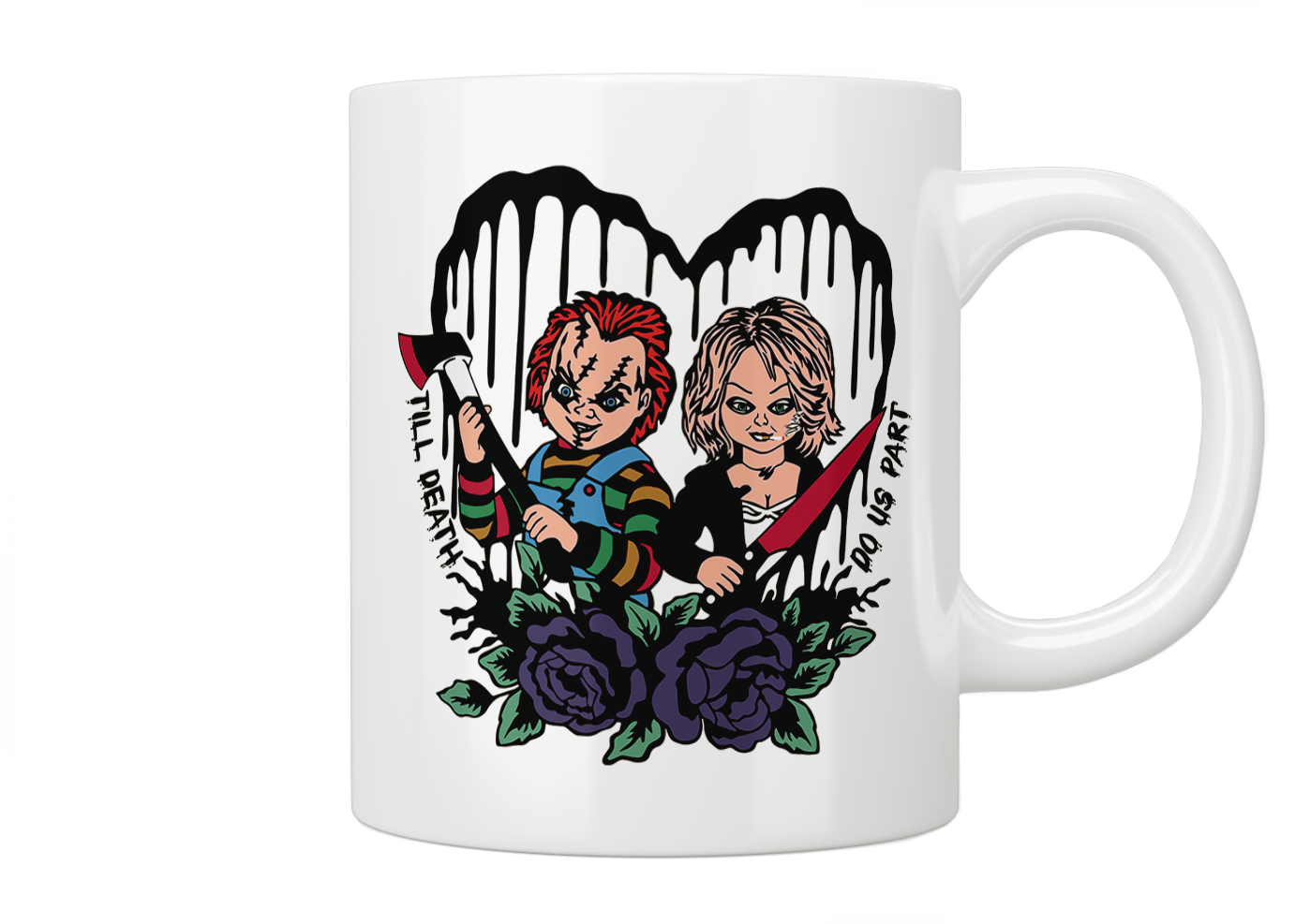 Chucky And Tiffany Till Death Do Us Part Mug - Jazzy Giraffe Mug