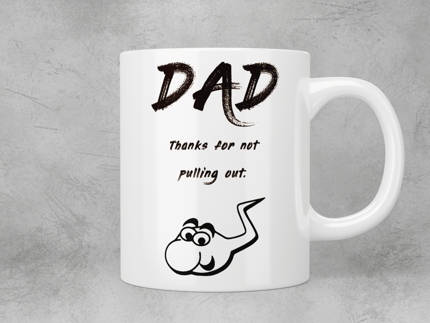 Dad - thanks for not pulling out mug - Jazzy Giraffe Mug