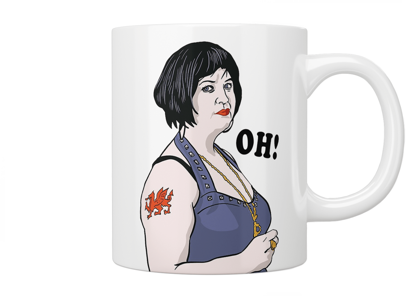Gavin and Stacey “Oh!” Nessa Mug - Jazzy Giraffe Mug