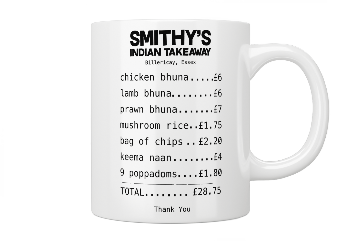 Gavin and Stacey Smithy’s takeaway order mug - Jazzy Giraffe Mug