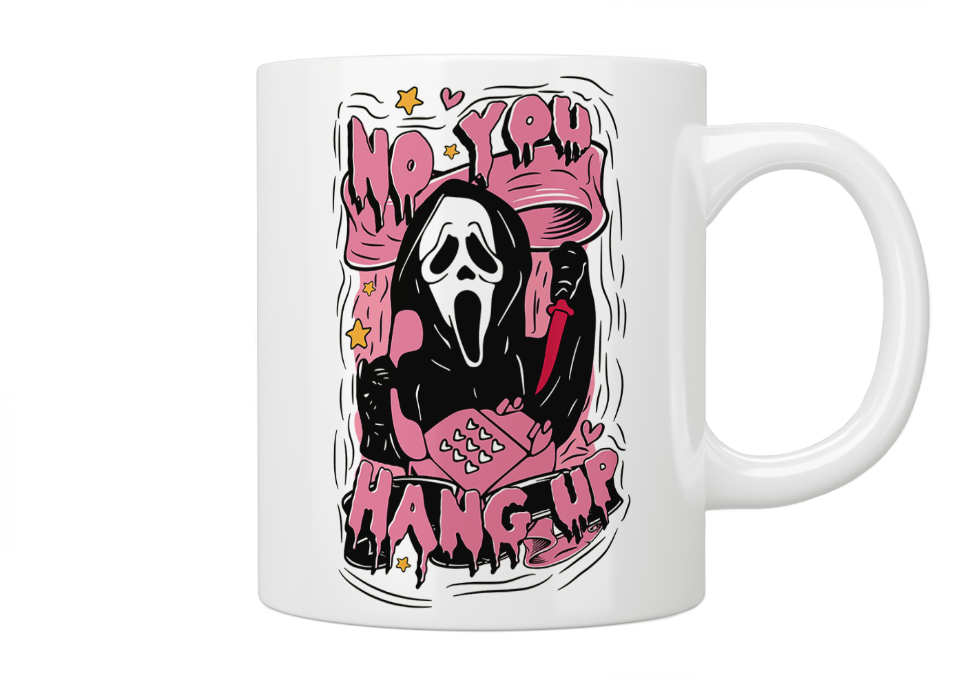 Ghostface 'No You Hang Up' Mug - Jazzy Giraffe Mug