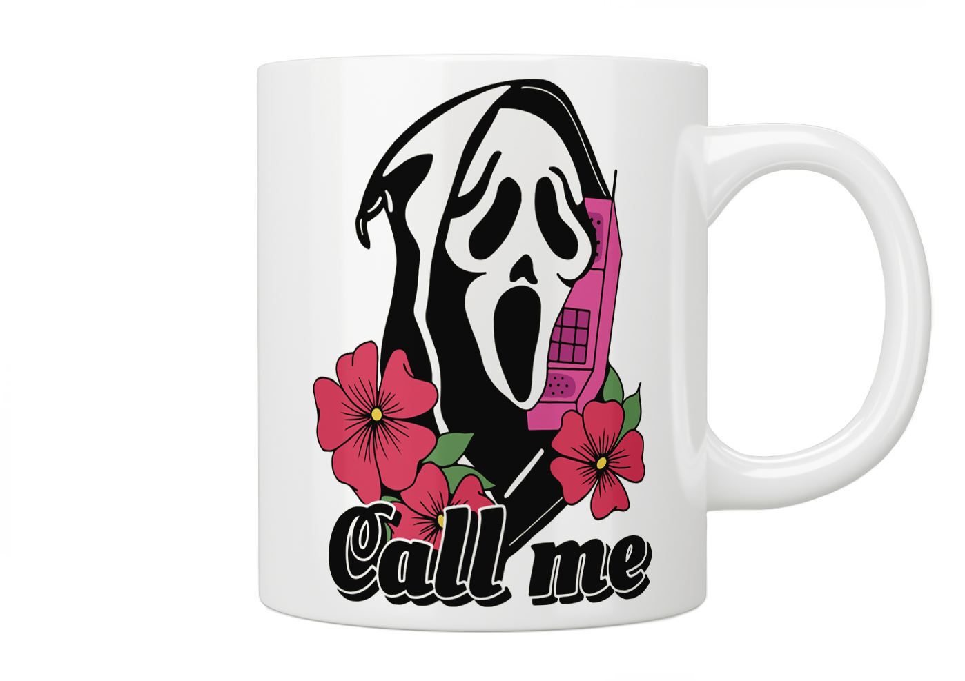 Ghostface (Scream) Call Me Mug - Jazzy Giraffe Mug