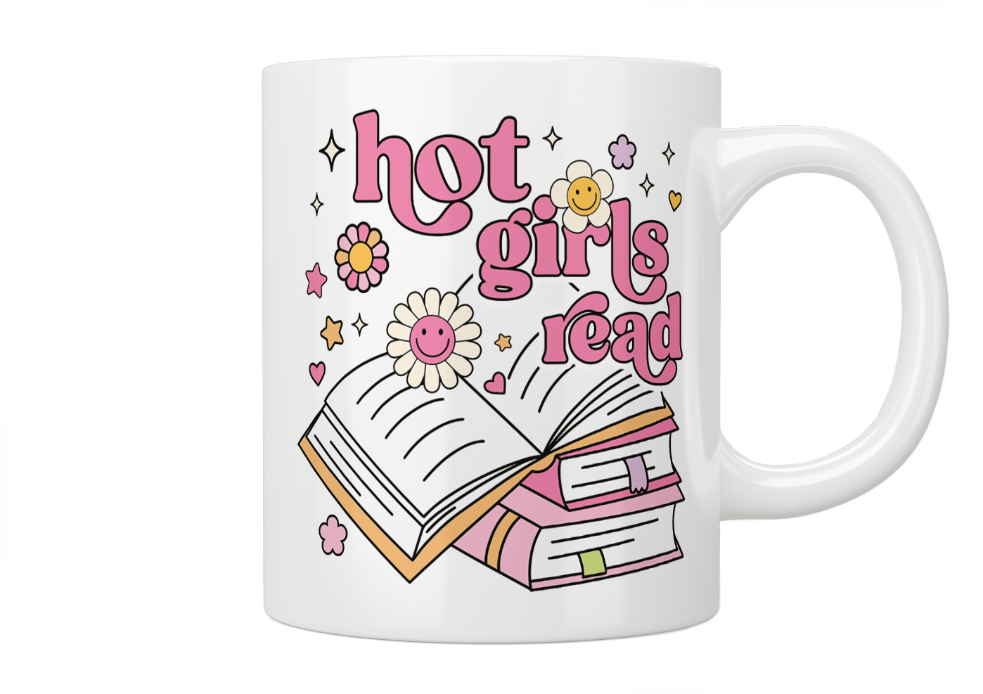 Hot Girls Read Mug - Jazzy Giraffe Mug