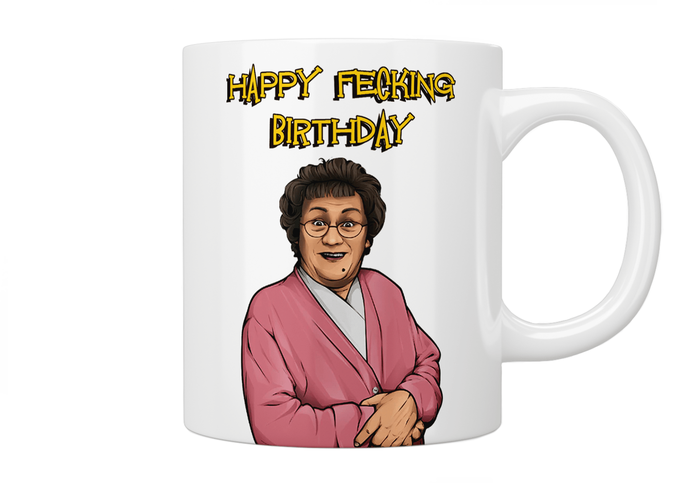 Mrs Brown’s Boys: Happy Fecking Birthday Mug - Jazzy Giraffe Mug