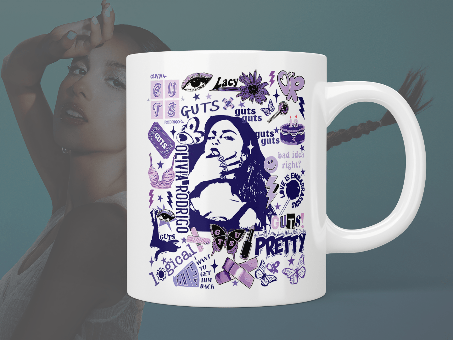 Olivia Rodrigo GUTS mug - Jazzy Giraffe Mug