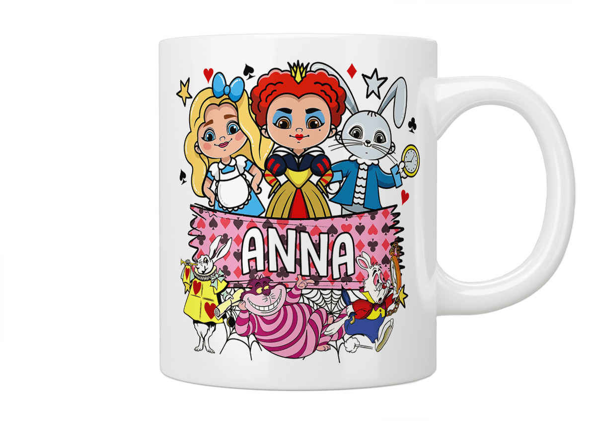 Personalised Alice In Wonderland Mug - Jazzy Giraffe Mug