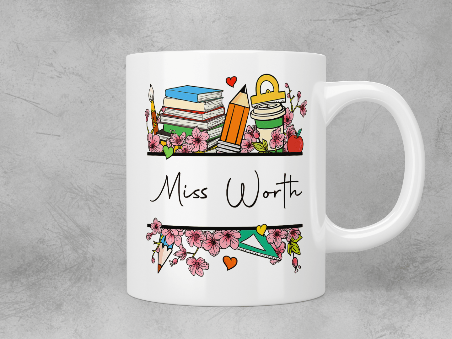 Personalised teacher mug - Jazzy Giraffe Mug