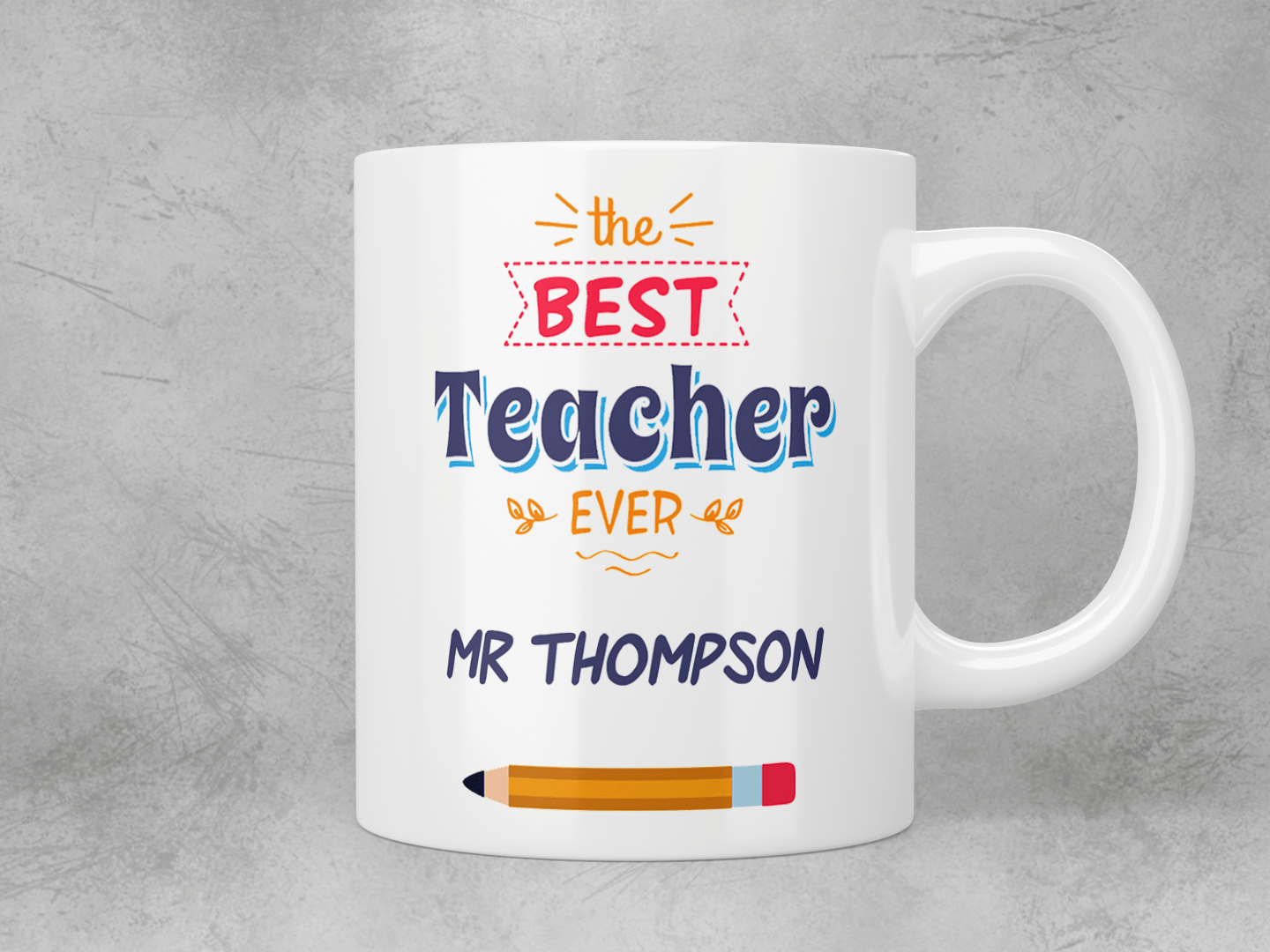 Personalised the best teacher ever mug - Jazzy Giraffe Mug