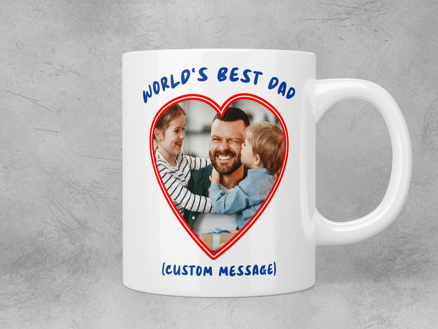 Personalised World's Best Dad - custom photo mug - Jazzy Giraffe Mug