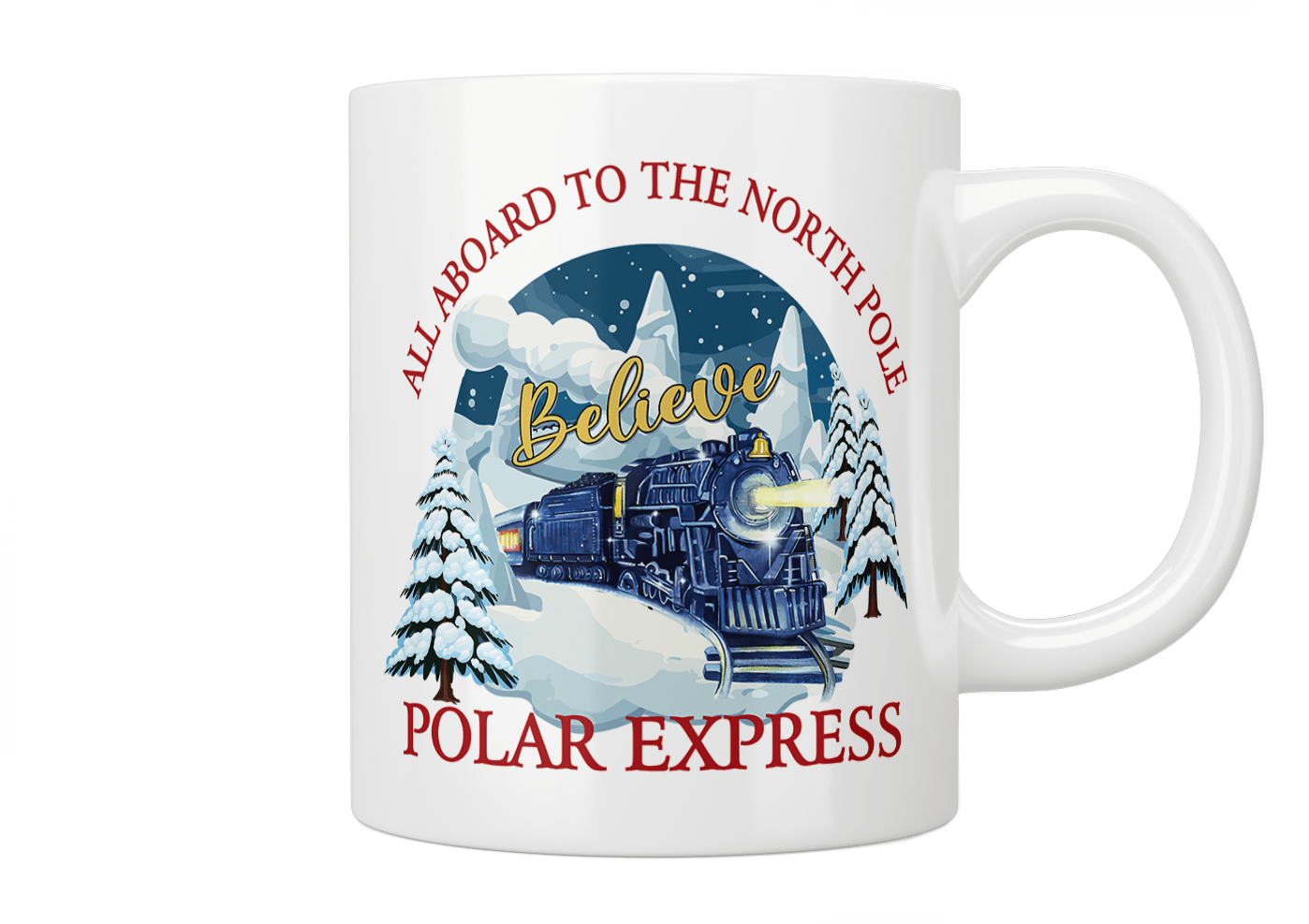 Polar Express: All Aboard To The North Pole Mug - Jazzy Giraffe Mug