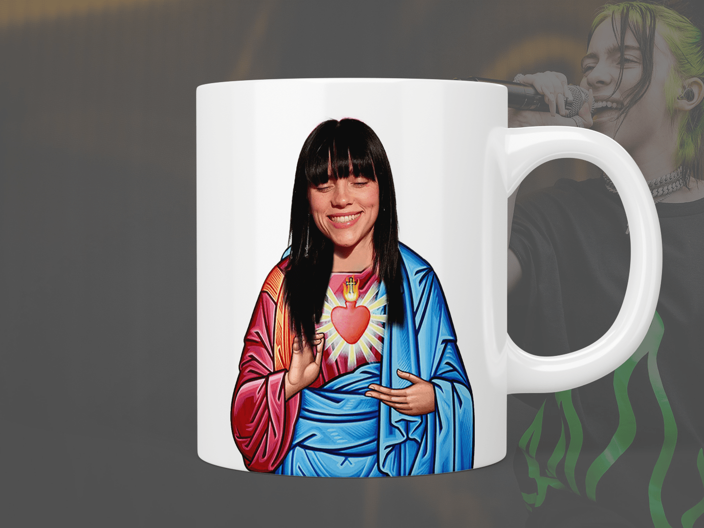 Saint Billie Eilish mug - Jazzy Giraffe Mug