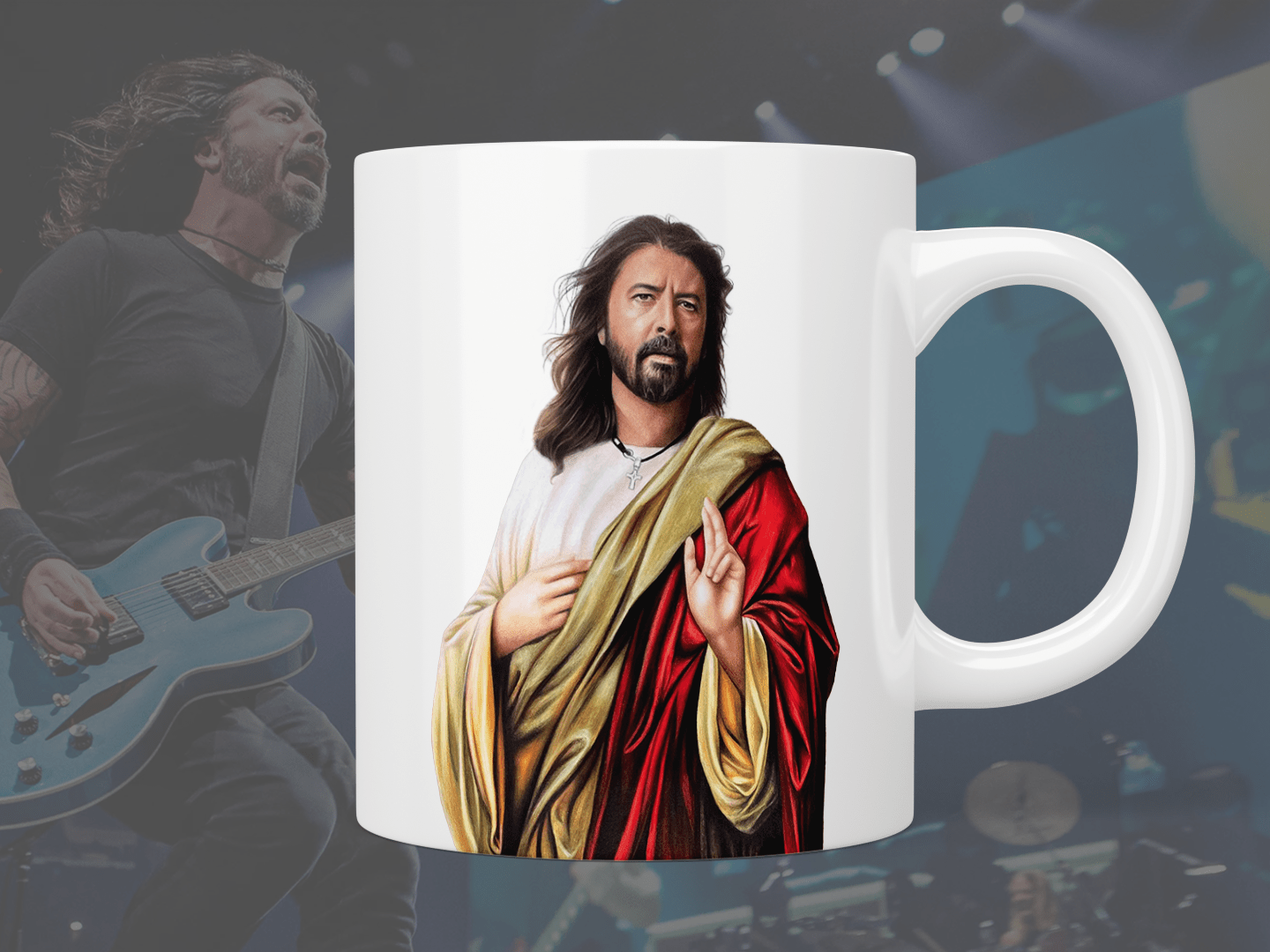 Saint Dave Grohl mug - Jazzy Giraffe Mug