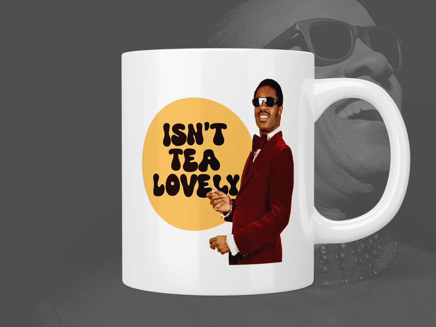 Stevie Wonder isn’t tea lovely mug - Jazzy Giraffe Mug