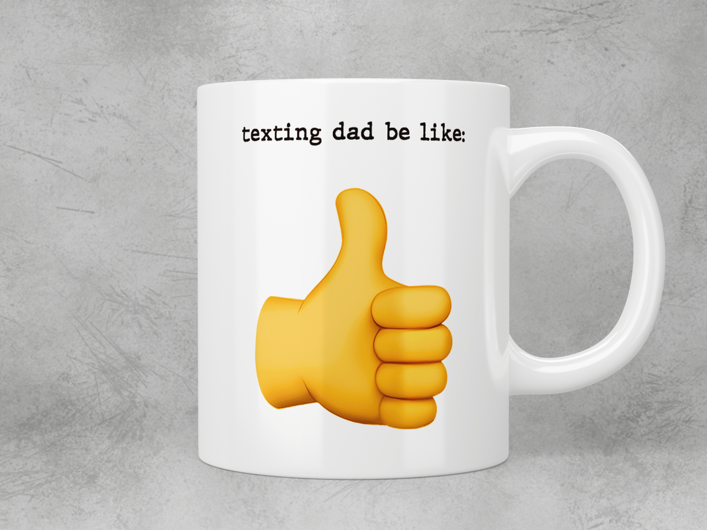 Texting Dad be like: 👍 mug - Jazzy Giraffe Mug