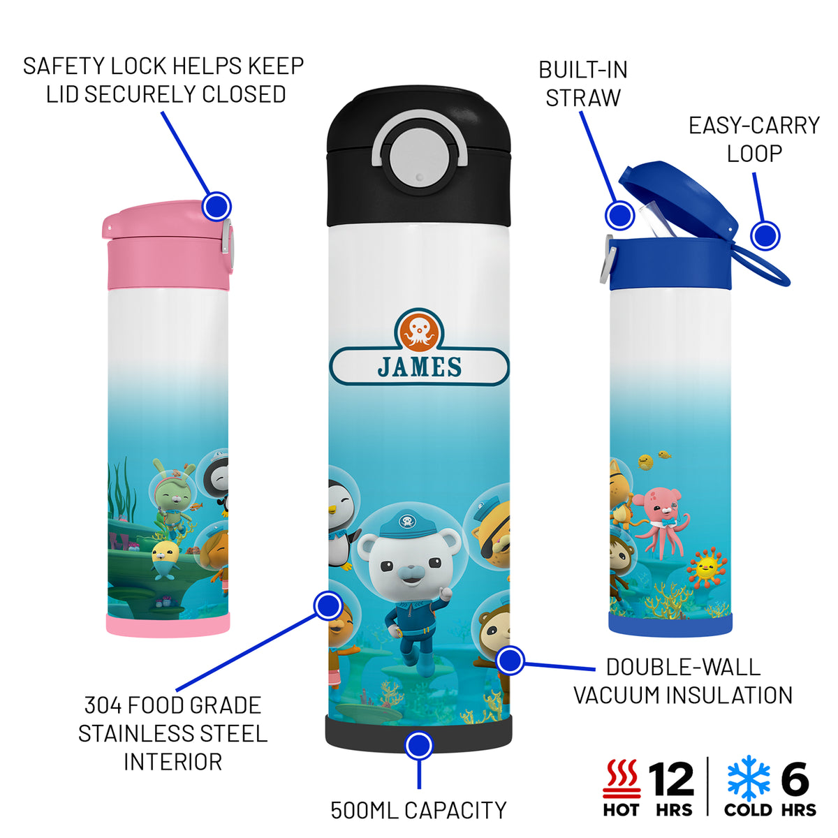 Personalised Octonaughts Water Bottle