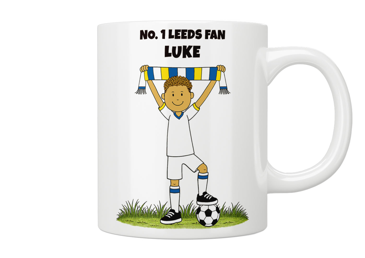 Personalised No. 1 Leeds Fan Mug