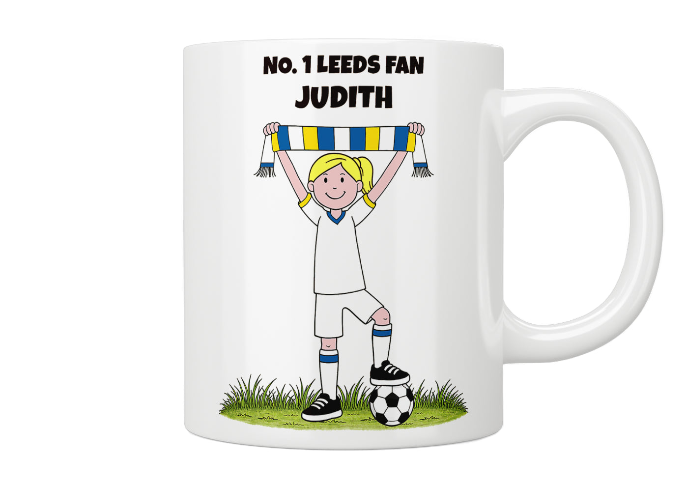 Personalised No. 1 Leeds Fan Mug