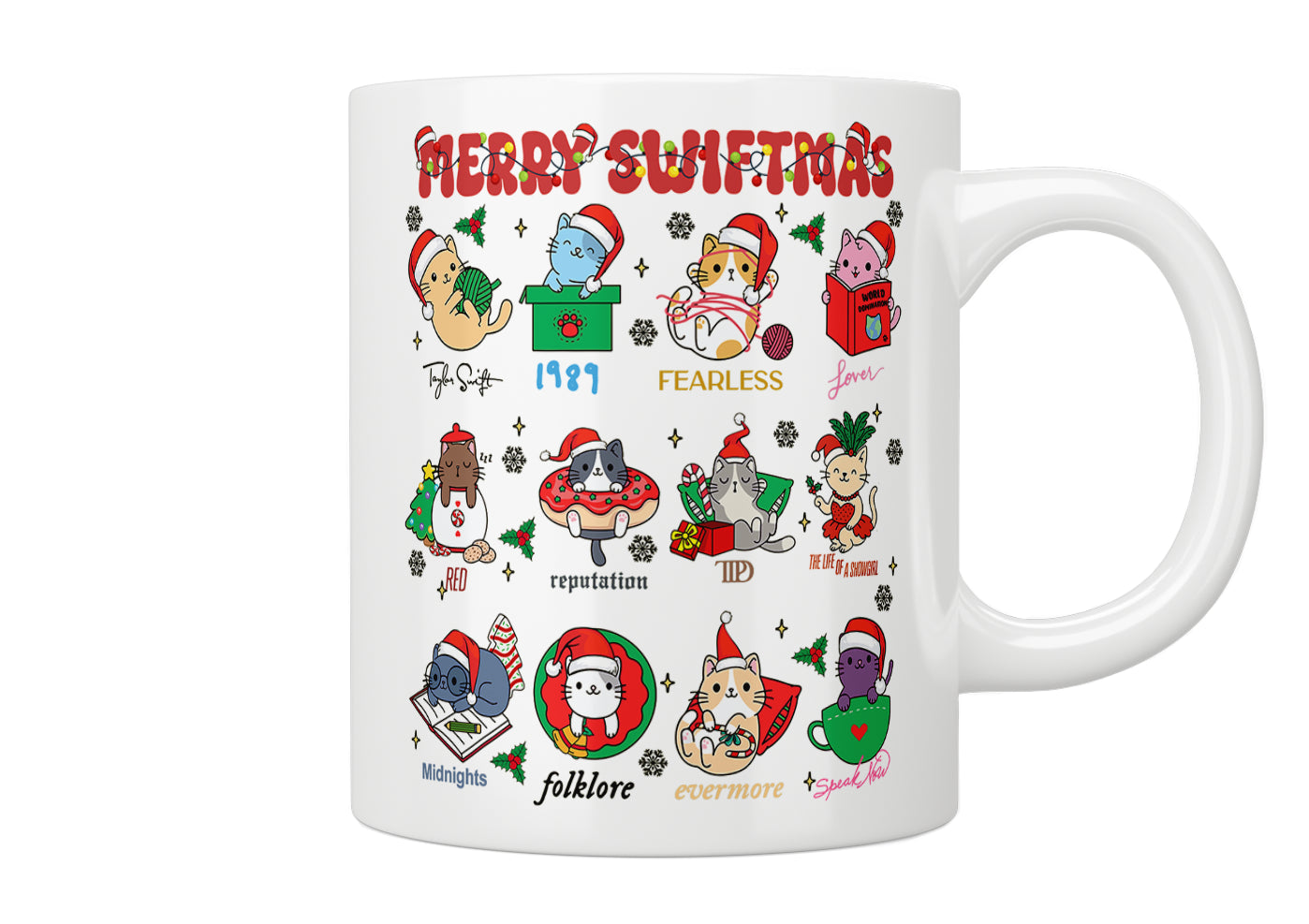 Merry Swiftmas (Cats) - Taylor Swift Christmas Mug