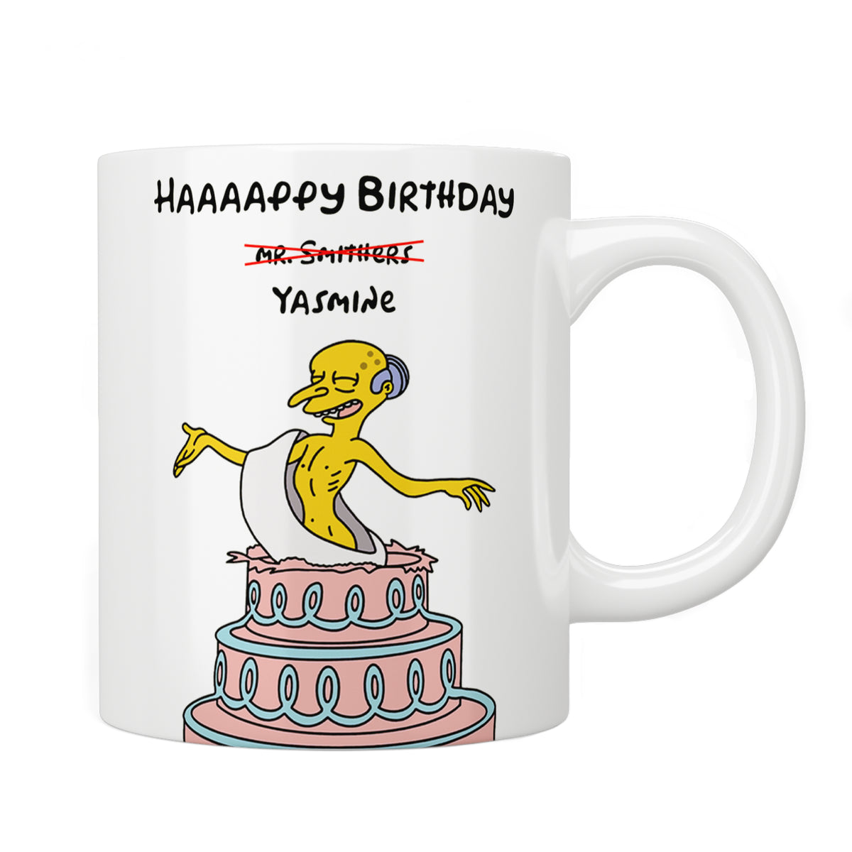 Personalised "Happy Birthday Mr Smithers" Mr Burns Mug