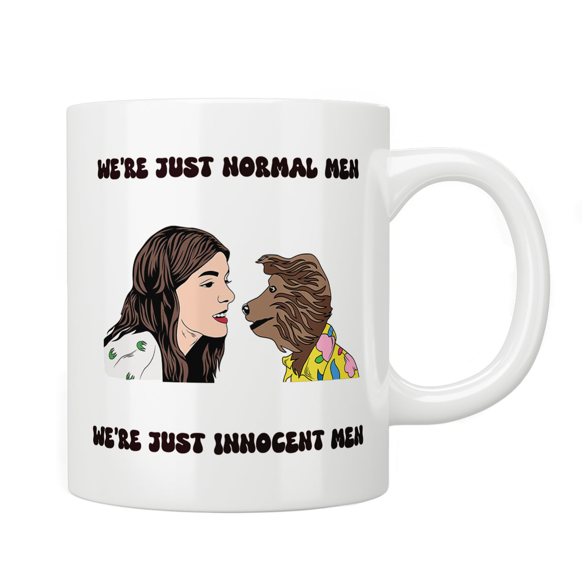 Hacker T Dog "We're Just Normal Men" Mug