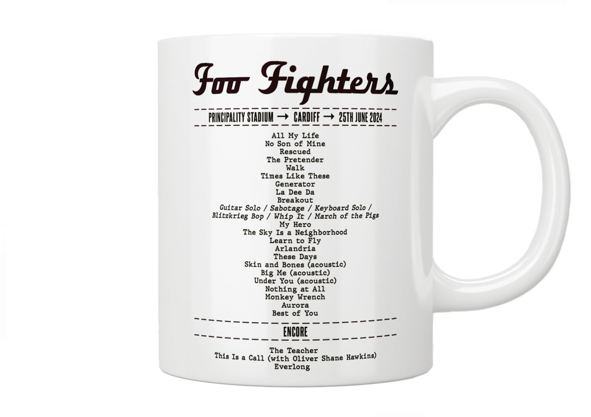 Personalised Concert Setlist Mug