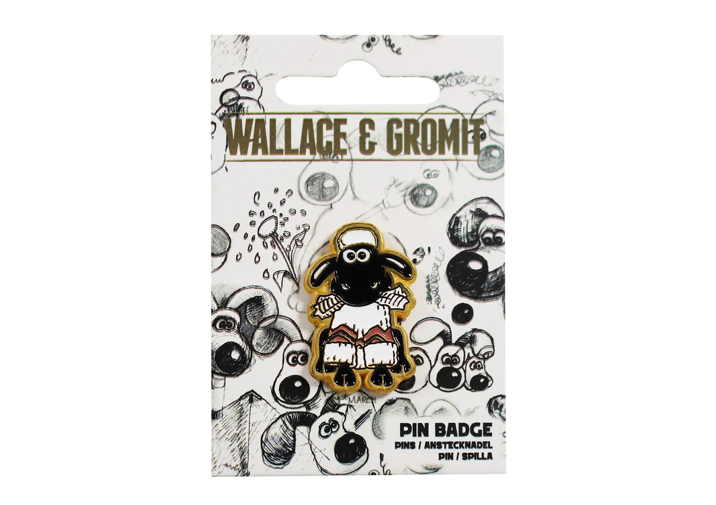 Wallace & Gromit (Shaun The Sheep) Pin Badge