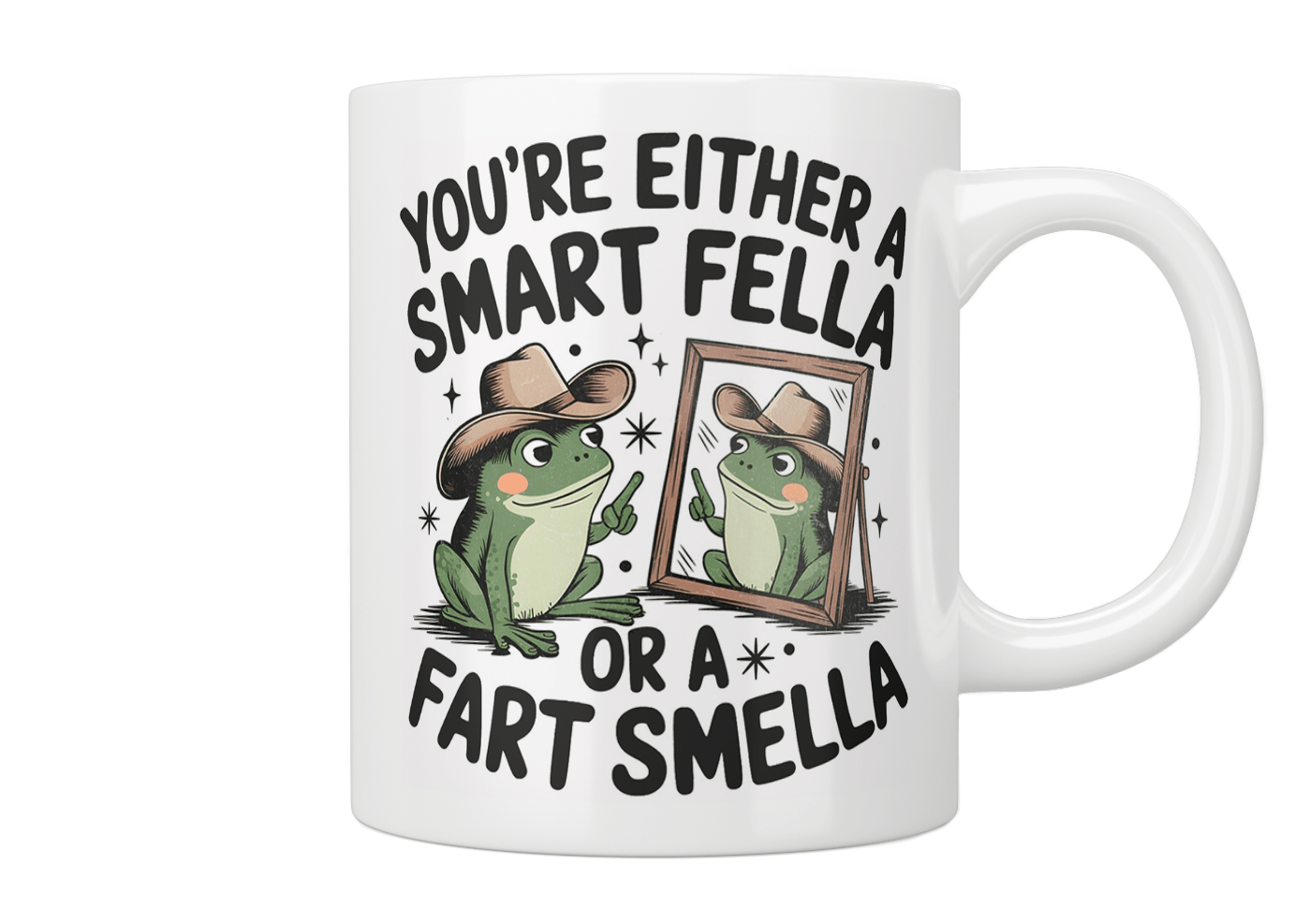 You're Either A Smart Fella Or A Fart Smella Frog Mug - Jazzy Giraffe Mug