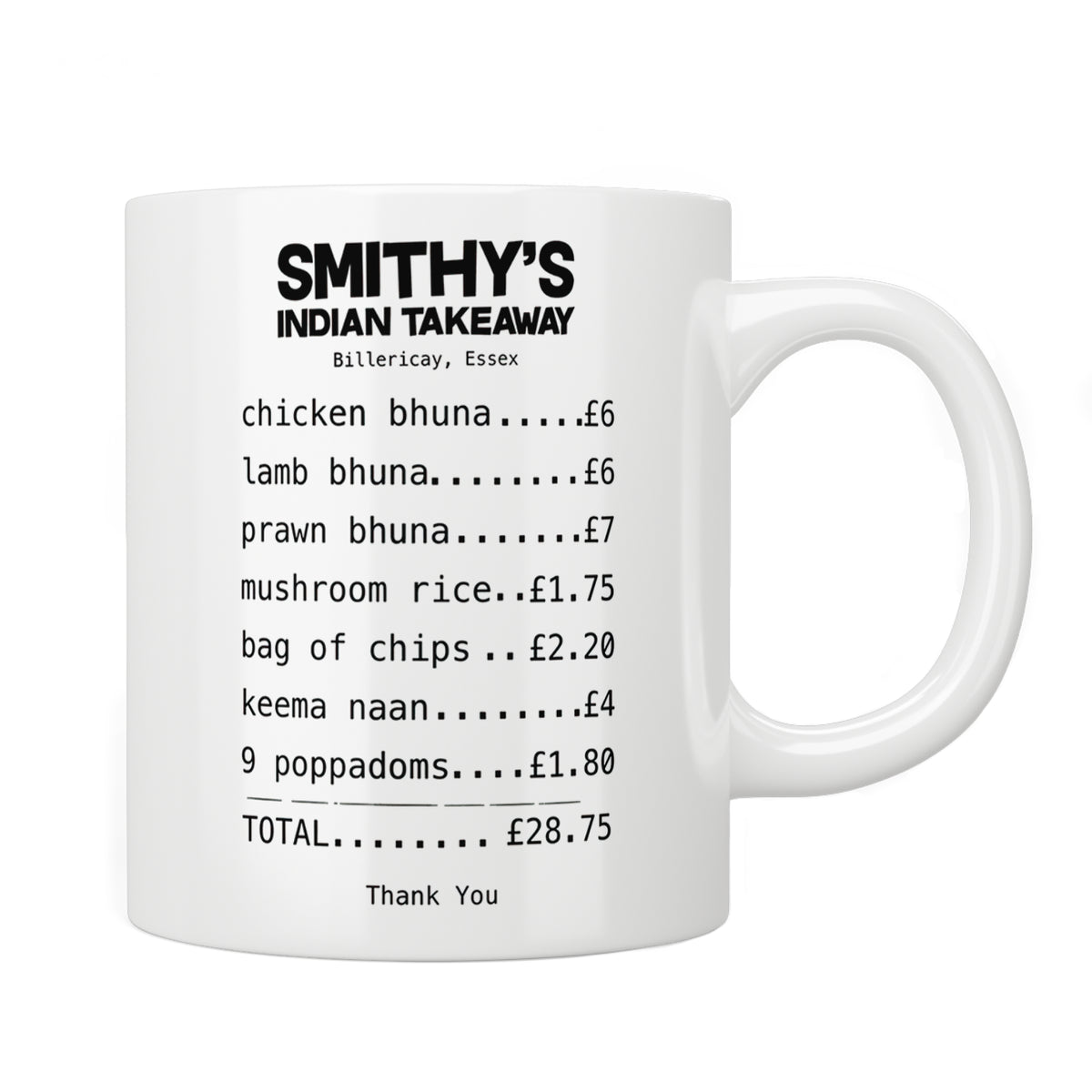 Gavin and Stacey Smithy’s Takeaway Order Mug