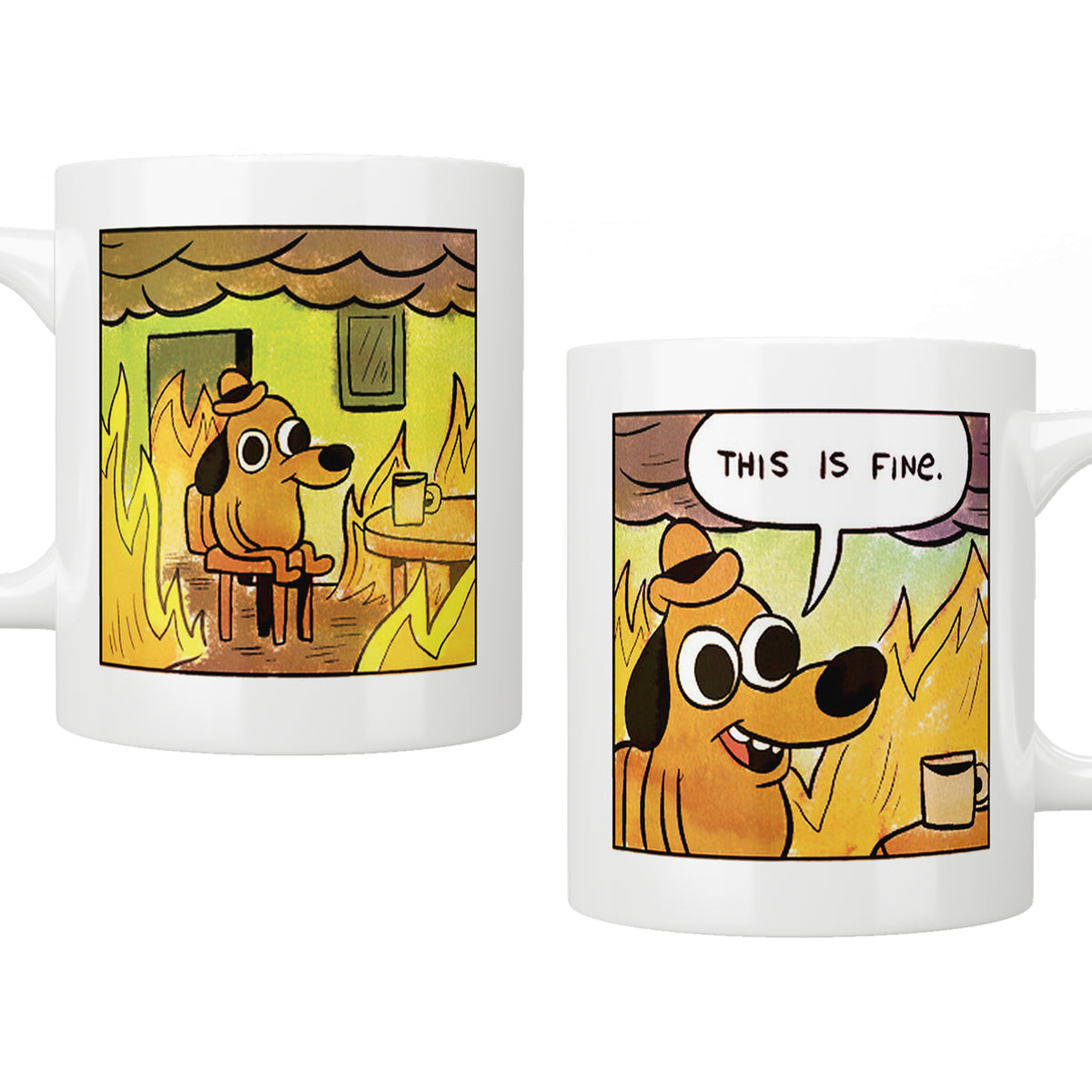 This Is Fine Meme Mug
