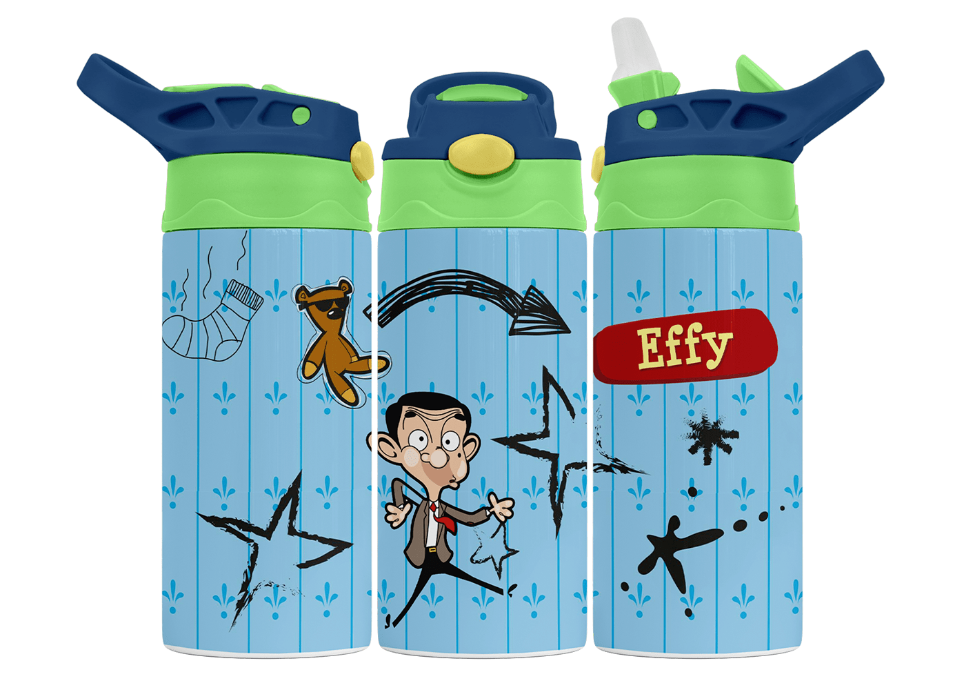 Personalised Mr Bean 350ml Bottle