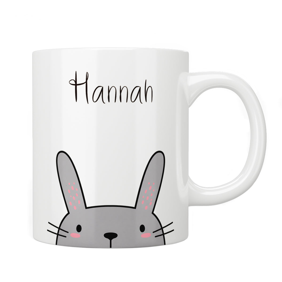 Personalised Bunny Head Mug