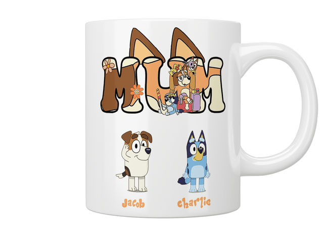 Bluey Mum Personalised Mug - Jazzy Giraffe Mug