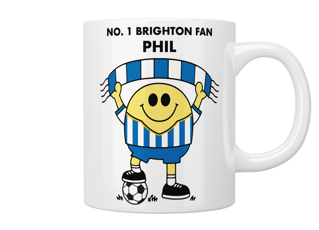 Personalised No. 1 Brighton Fan Mug